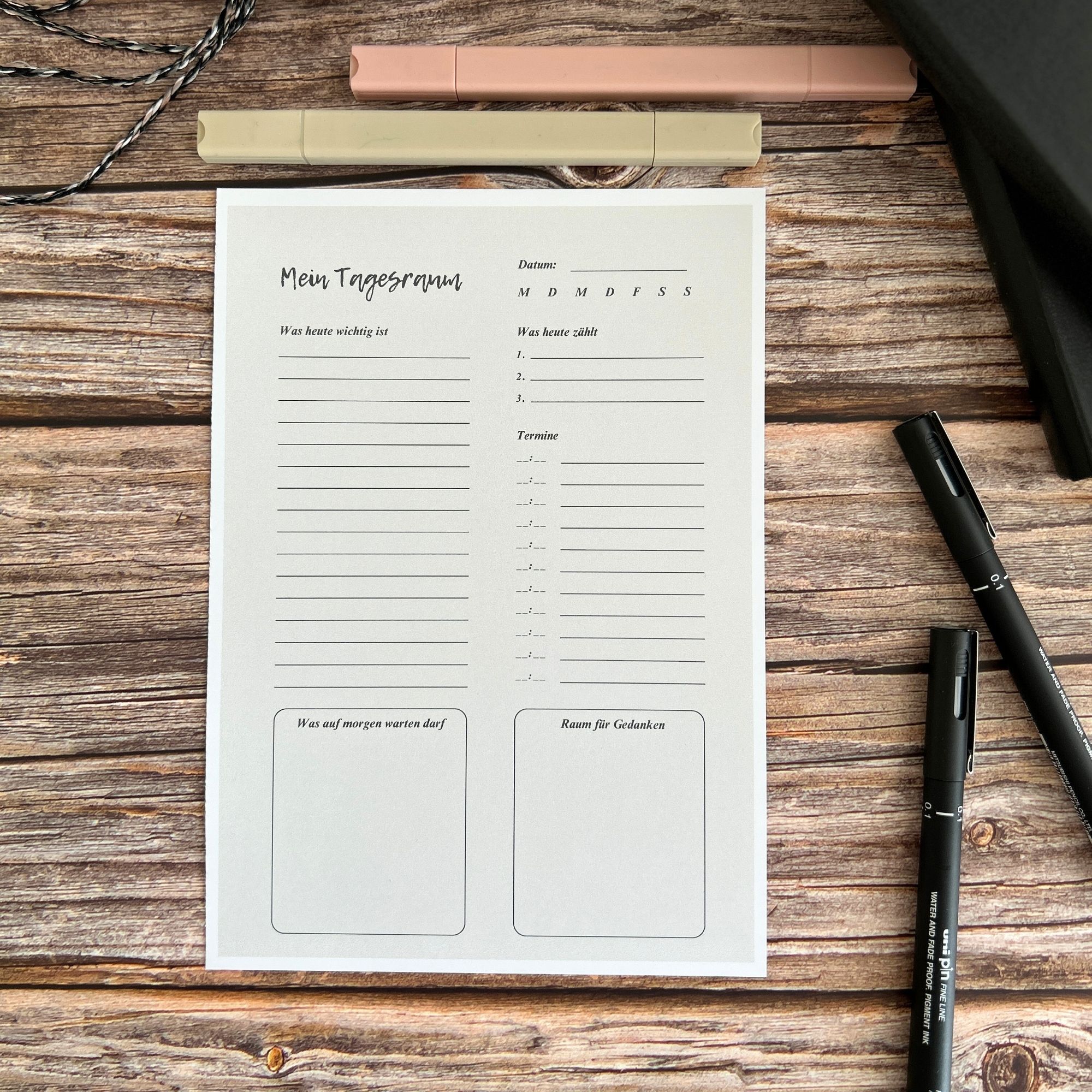 mein tagesraum – achtsamer tagesplaner