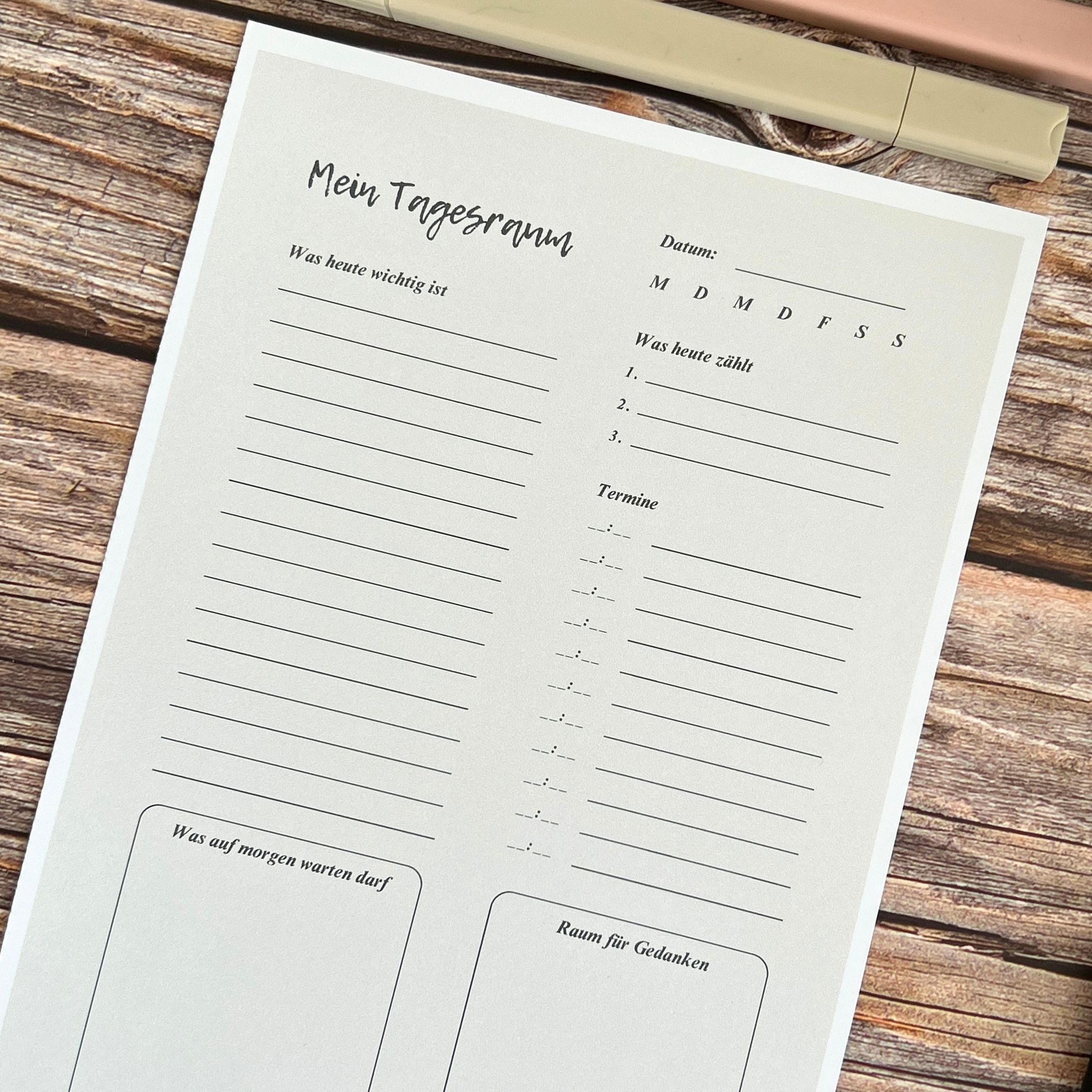 mein tagesraum – achtsamer tagesplaner