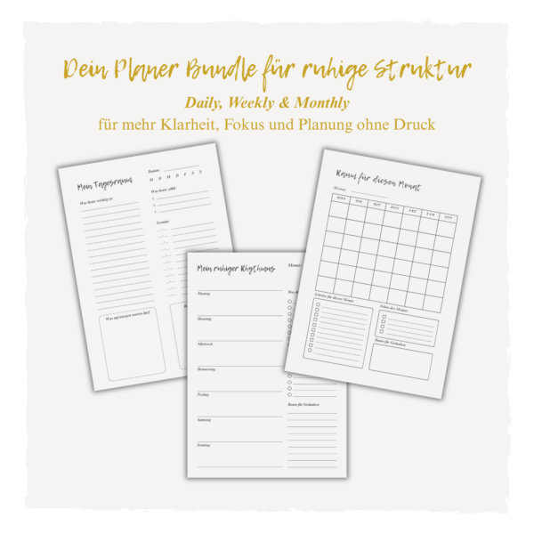 dein planer bundle für ruhige struktur